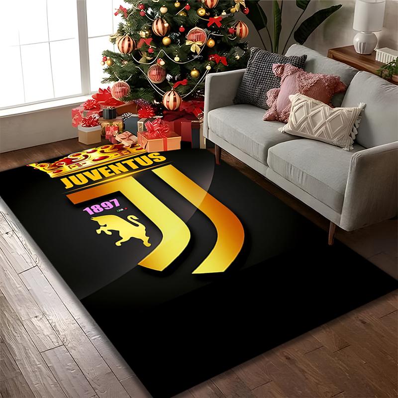 [1pc Juventus Football Club Office Chair Carpet] Digital Printed Area Rug for Home & Game Room Use, Soft Indoor Sofa Chair Mat