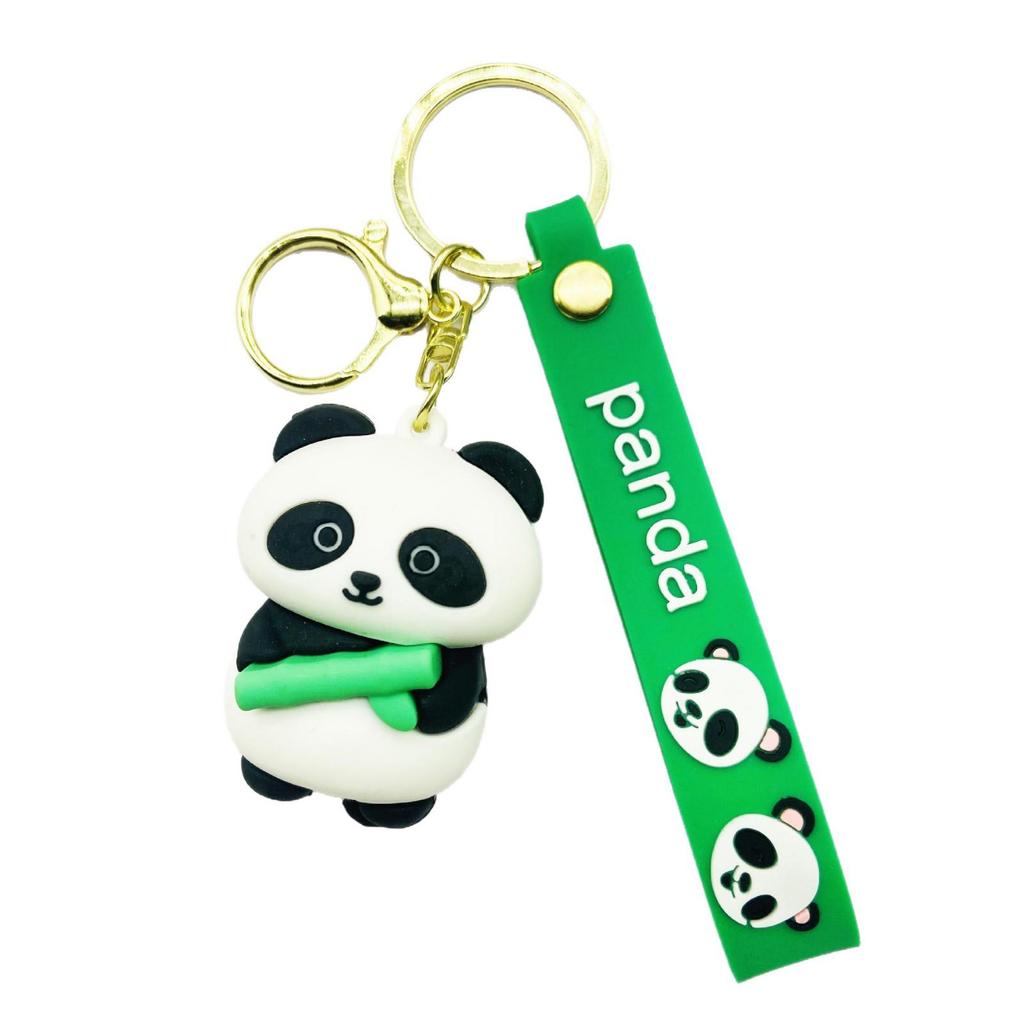 Nationaler Schatz Panda Bambus Schlüsselanhänger - Niedlicher Jungtier Anhänger für Taschen, Anhänger und Geschenke