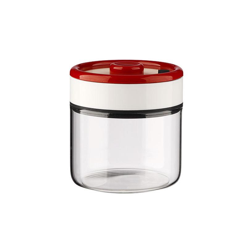 Vacuum Sealing Jar: Airtight, Moisture-Proof, Aroma-Lock, One-Key Operation for Tea, Coffee, Grains - Multi-Purpose Storage.