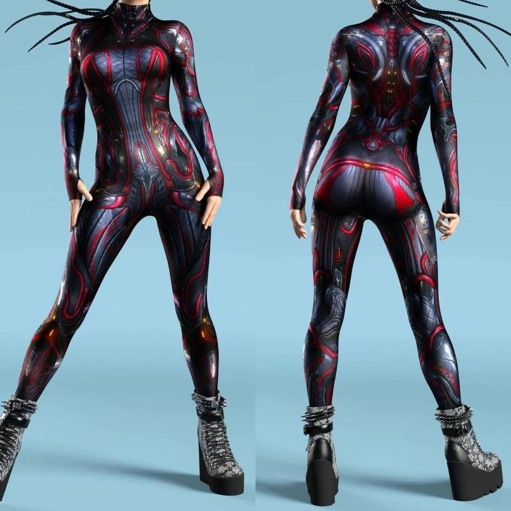 Costume de Scenă cu Imprimare Digitală 3D Adulți Evenimente de Halloween Petrecere Tematică Carnaval Costum Cosplay Joc de Rol Salopetă