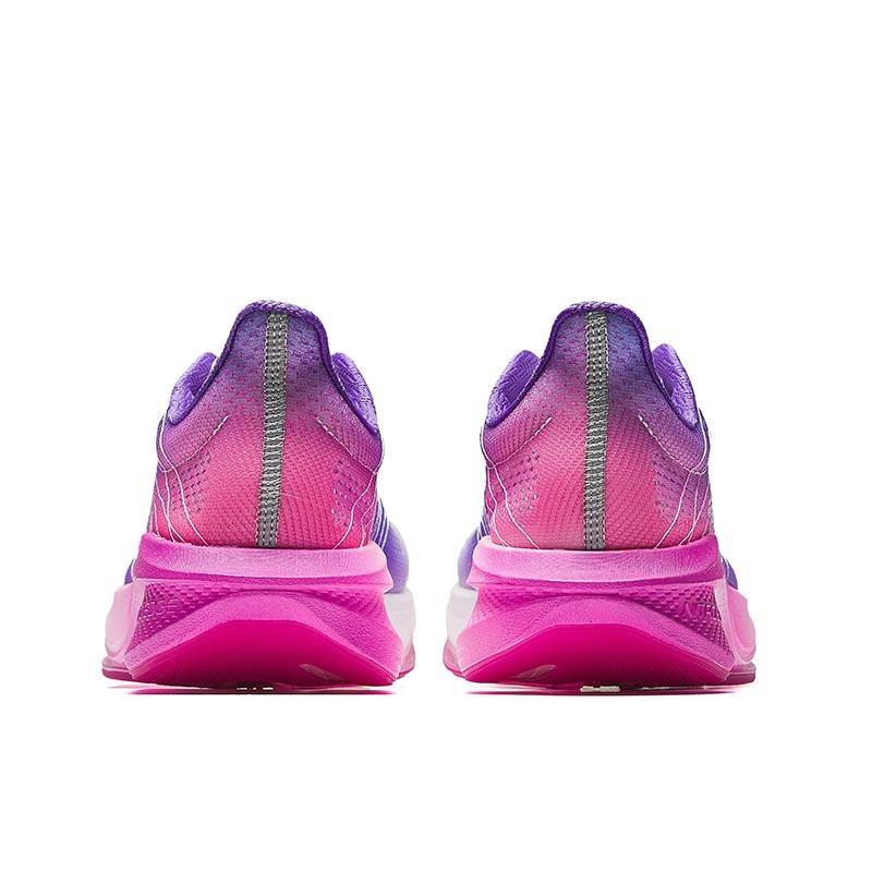 Anta Mach 4 Pro V2 Men Low-top Running Shoes NitroTech Parametric Design Liquid Anti-slip Rubber Outsole White/blue/purple 112535584-1
