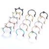 Lip Rings Nose Rings Septum Piercing Clip on Mouth Non Piercing Punk Cuff Hoop
