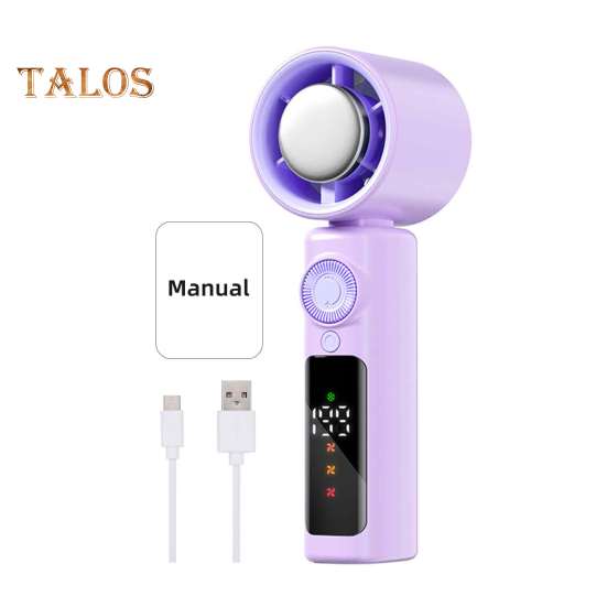 Handheld Turbo Fan Digital Display 199 Speeds 13000RPM Strong Airflow Low Noise Rechargeable Portable Mini Cooling Fan