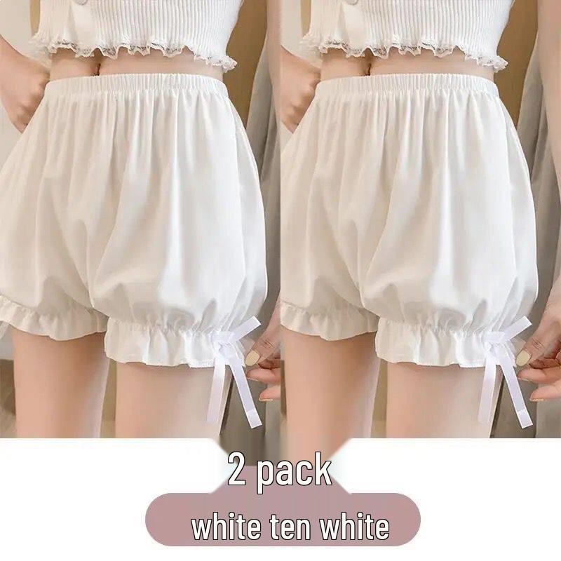 2025 Women's Summer Ice Silk Safety Lantern Shorts