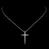 925 Sterling Silver Elegant Zircons Cross Pendant Necklace For Women Men Christian Clavicle Chain Party Jewelry Fine Gifts