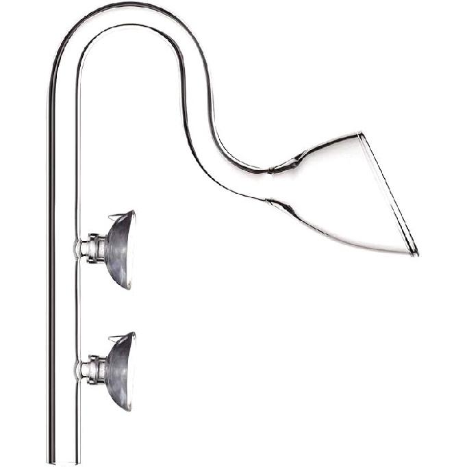 FZONE Aquatic Glass Lily Pipe Set with Lily Skimmer Inflow and Lily Outflow for Aquarium Filter 5/8 (16/22mm) Tubing Outfllow: 13mm for 12/16m