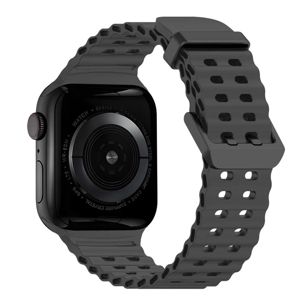 Silicone Strap for Apple Watch Ultra 2 49mm 45mm 44mm 42mm Sport Band for IWatch Series 9 8 7 6 SE 5 4 3 2 Correa