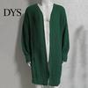 Men Winter Coat Sweater Cardigan Solid Color Long Sleeve Cold Proof Man Knitwear Autumn Loose Mid Length Streetwear