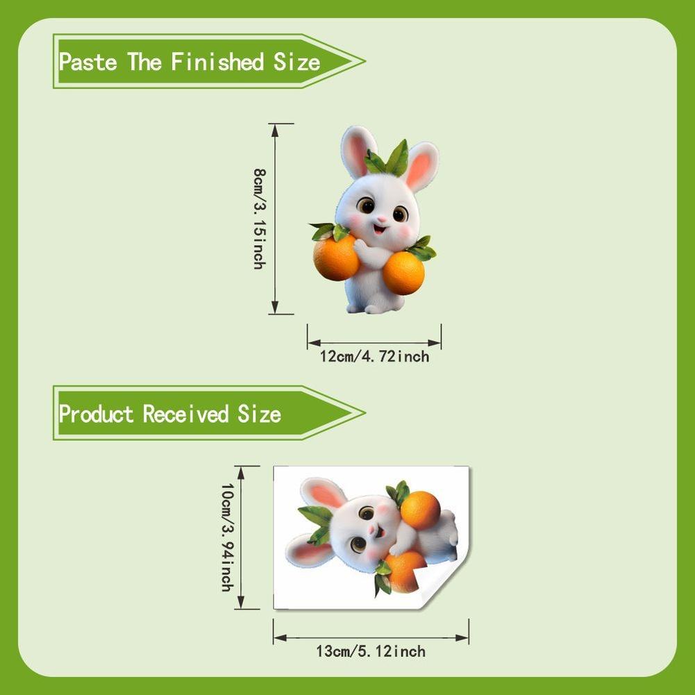 Modern Rabbit-Themed Sticker for Light Switch Covers Compatible with Standard US/EU Switch Sizes and Flat Surfaces