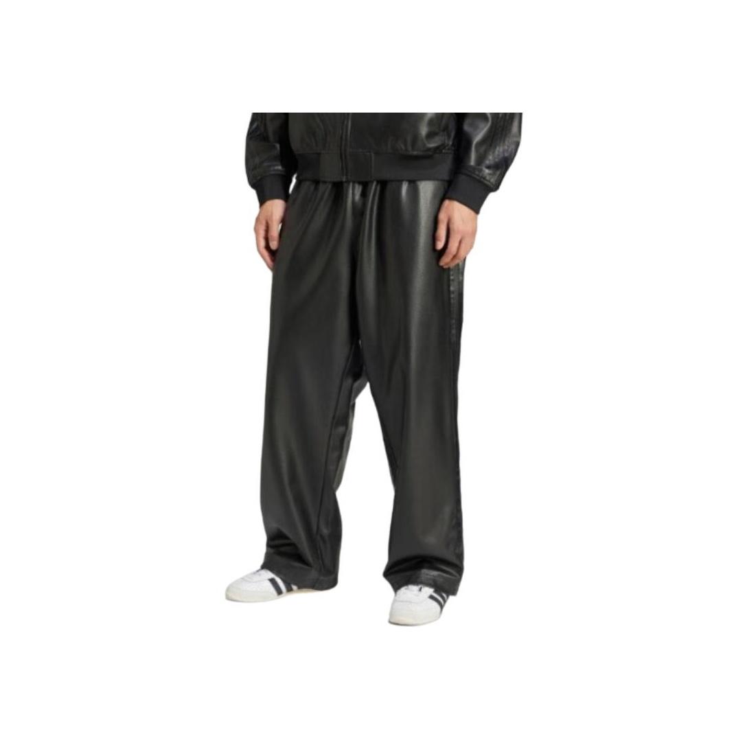 

Adidas Originals Solid Color Fashion Comfortable Versatile Leather Pants Men Pants Black JC8218 XS