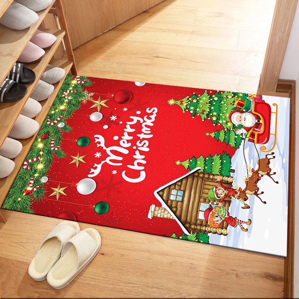 Christmas 216 Floor Rug Office Rug Design for Kitchen Living Rooms Hallway Outdoor Anti-slip Rug Decorate Offices Gift for Festivals