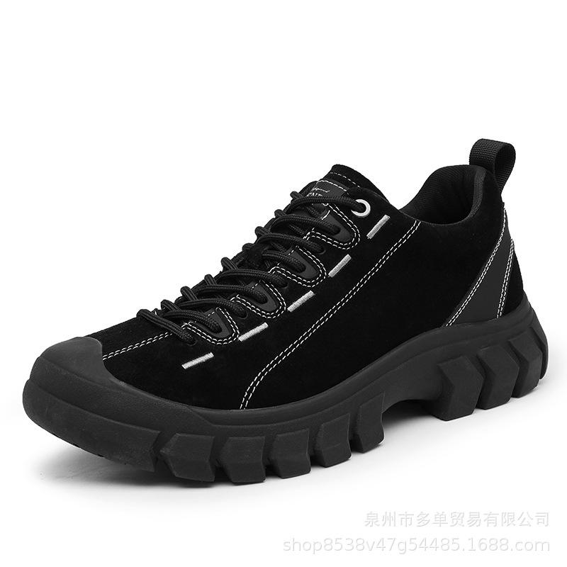 

Outdoor lightweight low-top soft-soled cushioning sneakers retro style personalized comfortable casual shoes 44 чорний