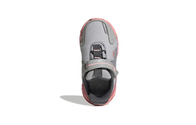 adidas 4Uture Rnr El I Slip Resistant Cushioning Abrasion Resistant Low Top Toddler Shoes Gray Pink Infant And Toddler FV2787
