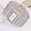 Luxury Diamond-Studded Square Ladies' Quartz Bracelet Watch