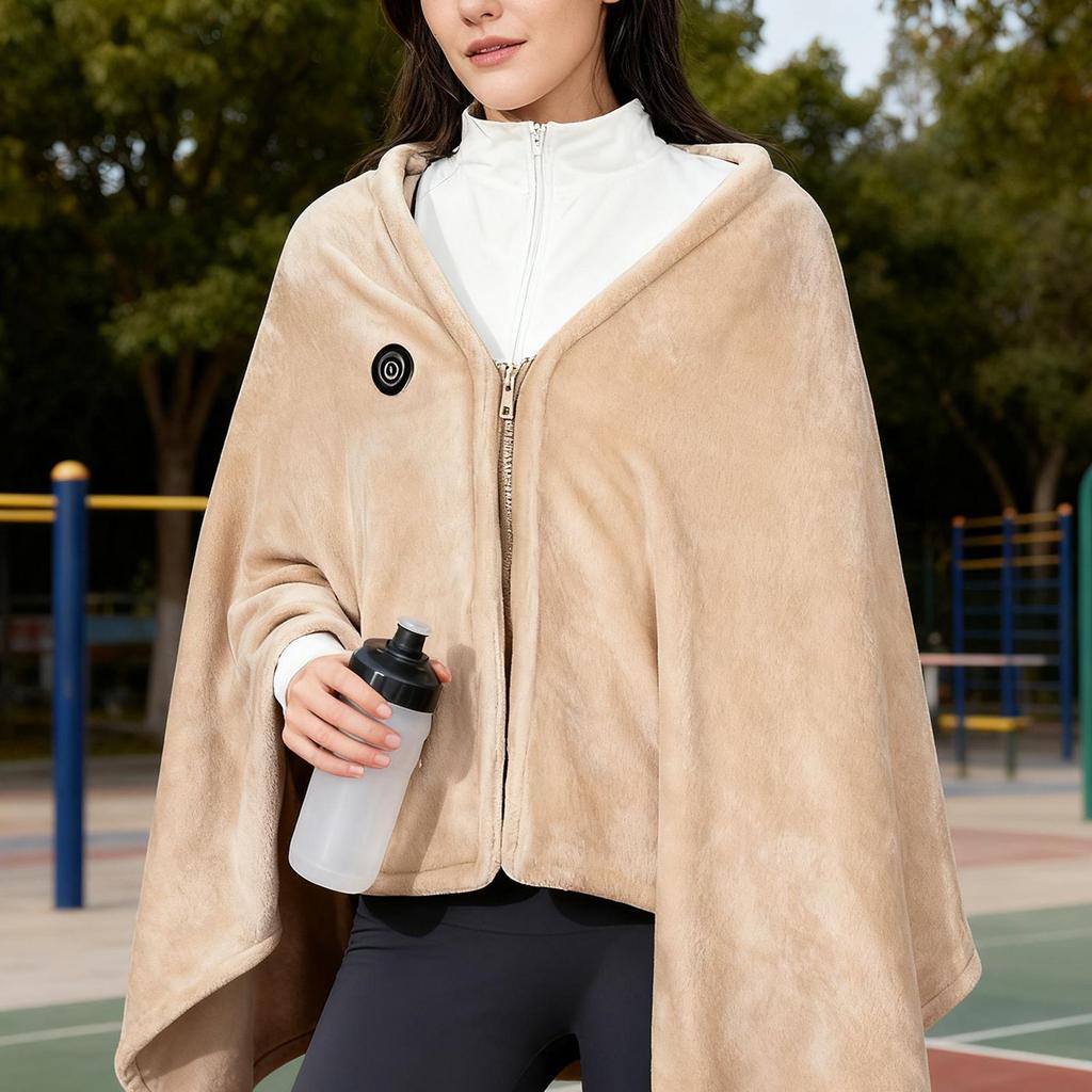 Heated Shawl USB Rechargeable Wearable Electric Shawl Rechargeable Heated Blanket For Room Offices School Travel Camp Picnic