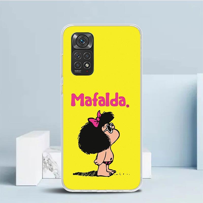 Mafalda Cartoon Phone Case For Xiaomi Redmi Note 15 14 14S 13 12S 12 Pro Plus 11S 11 11T 11E 10S 10 + Soft TPU Back Cover Redmi