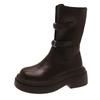 Fashion Fashion Women's Boots Thick-soled Mid-calf Knee-length Spring and Autumn 2024 New Fashion Casual Brand Designer Knight Boots