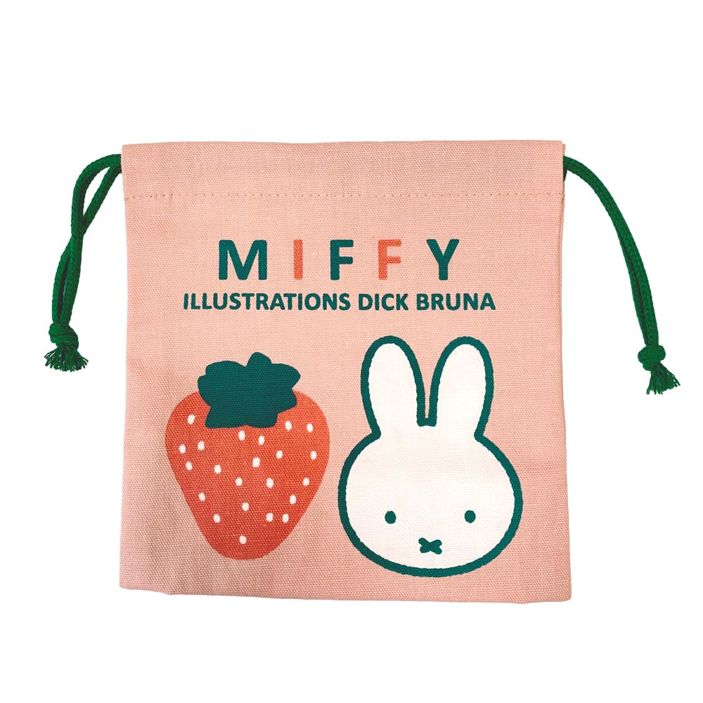

Miffy Mini Drawstring Lunch Cup [Square Corporation] Bag, Pink, Strawberry, Bag, Holder, BW24-11 розовый