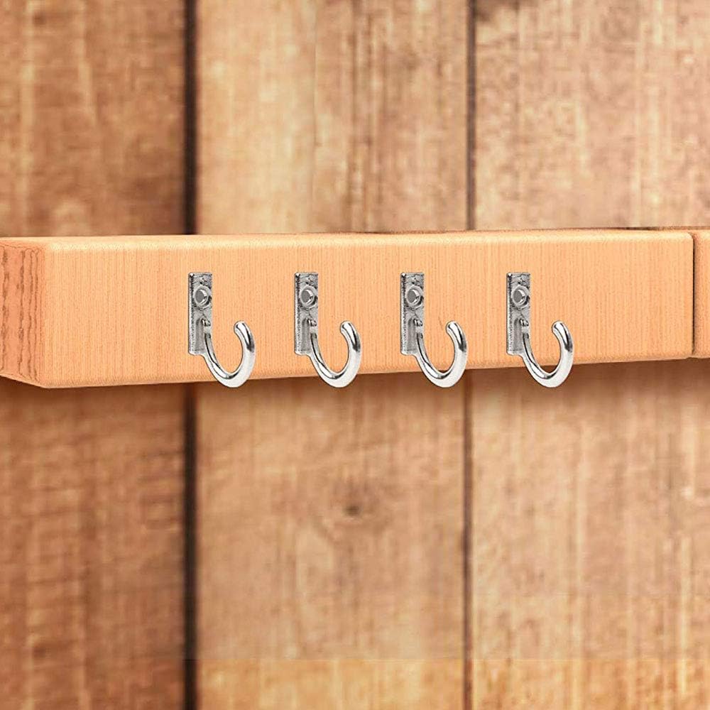 30 Pcs Zinc Alloy Wall Mounted Single Hook Small Coat Hooks for Hats Towels Keys Scarves Jewelry Dresses with Screws (Green Bronze+Gold+Silver)