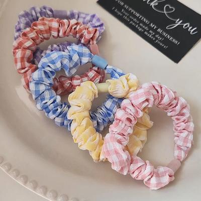 3PC European and American Pliad Elasticity Hair Band Ties Scrunchies for Women Girls Children Ponytail Holder Hair Accessories
