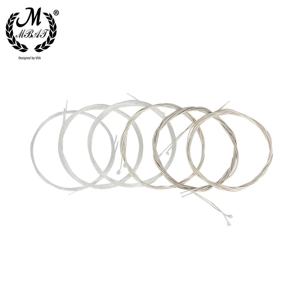 M MBAT High Quality 12Pcs/Set Turkey Oud Arab Lute Strings Clear Nylon Silver Plated Copper Alloy Wound String Accessories O102