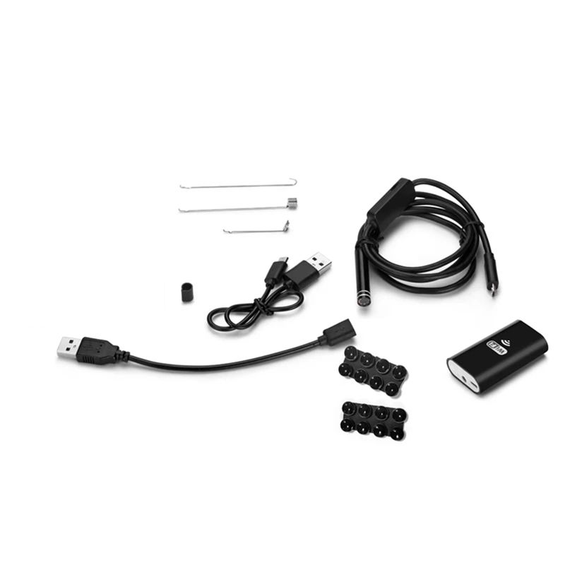 ABUO-IOS WIFI Endoscope Camera HD720P 8Mm Soft Cable 6 Leds Wireless Endoscopio Inspection Borescope For Android PC