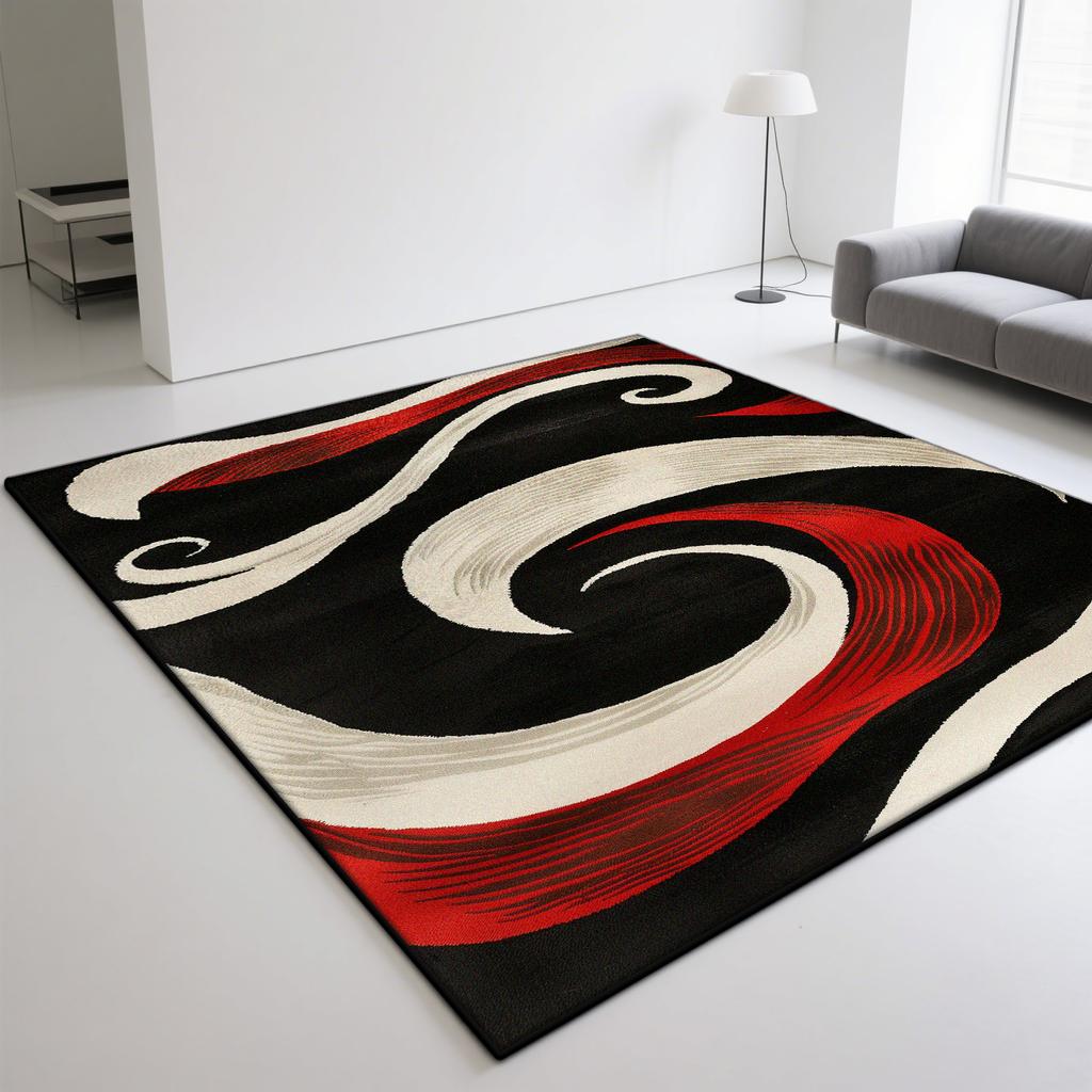 Yellow Black Modern Carpet Living Room Non-slip Decoration Home Abstract Style Large Room Rugs Lounge Rug Entrance Door Mat