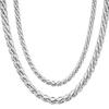 4mm Small Foxtail Chain Necklace Wholesale Gold Silver Plated Link Necklace For Men Women Stainless Steel Fashion Jewelry Gift