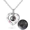 1PC 100 Languages Personalized Anniversary Custom Photo Projection Necklace Wedding Multiple Options Available