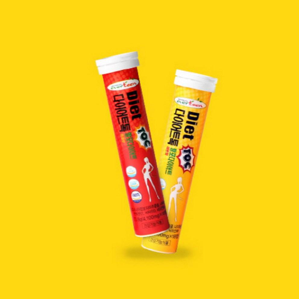 Evertin Dieet Talk Garcinia Citroen Smaak Bruistabletten, 18 Tabletten, 2 Verpakkingen