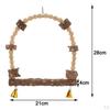 Natural Wooden Bird Perch Parrots toys Stand Holder Cage Hanging