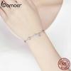 BAMOER New Collection 925 Sterling Silver Winter Snowflake Women Bracelets Chain Link Bracelet