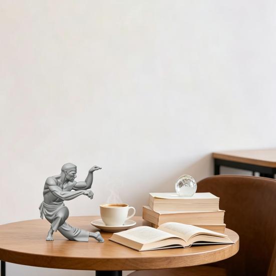 3D-gedruckte Kung-Fu-Figur Kung-Fu-Meister-Statue mit exquisiter Textur Stabile Basis