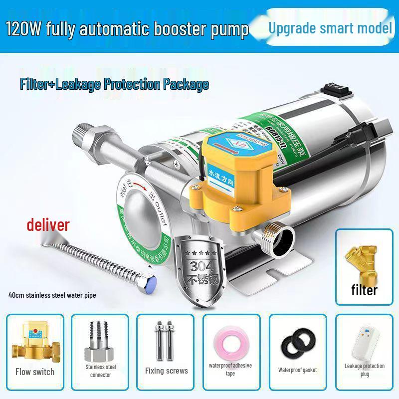 Automatic Silent Water Booster Pump for Solar Heaters, 220V