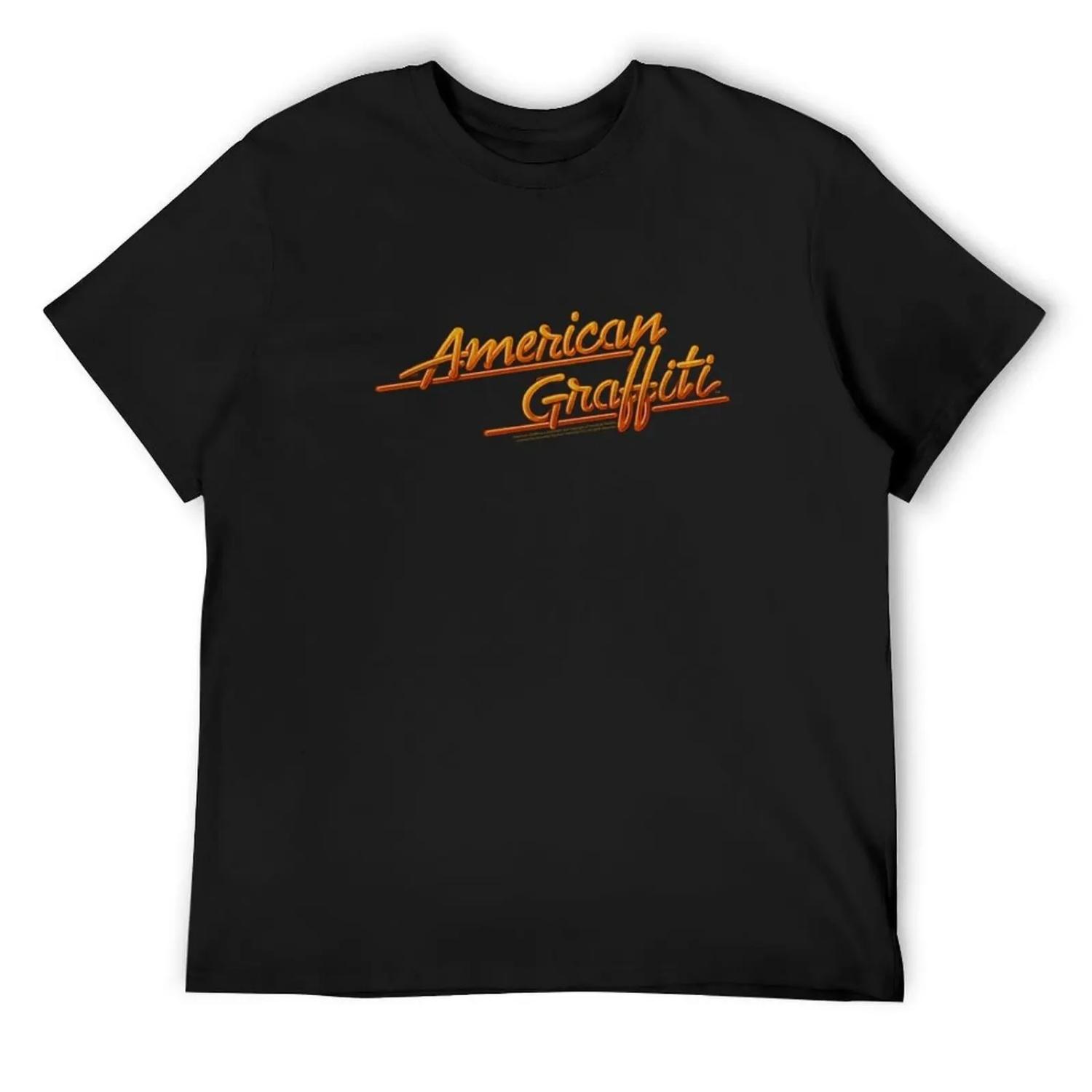 American Graffiti T-Shirt Luxury man street wear summer top luxury designer men graphic t shirts XXXXXL разноцветный