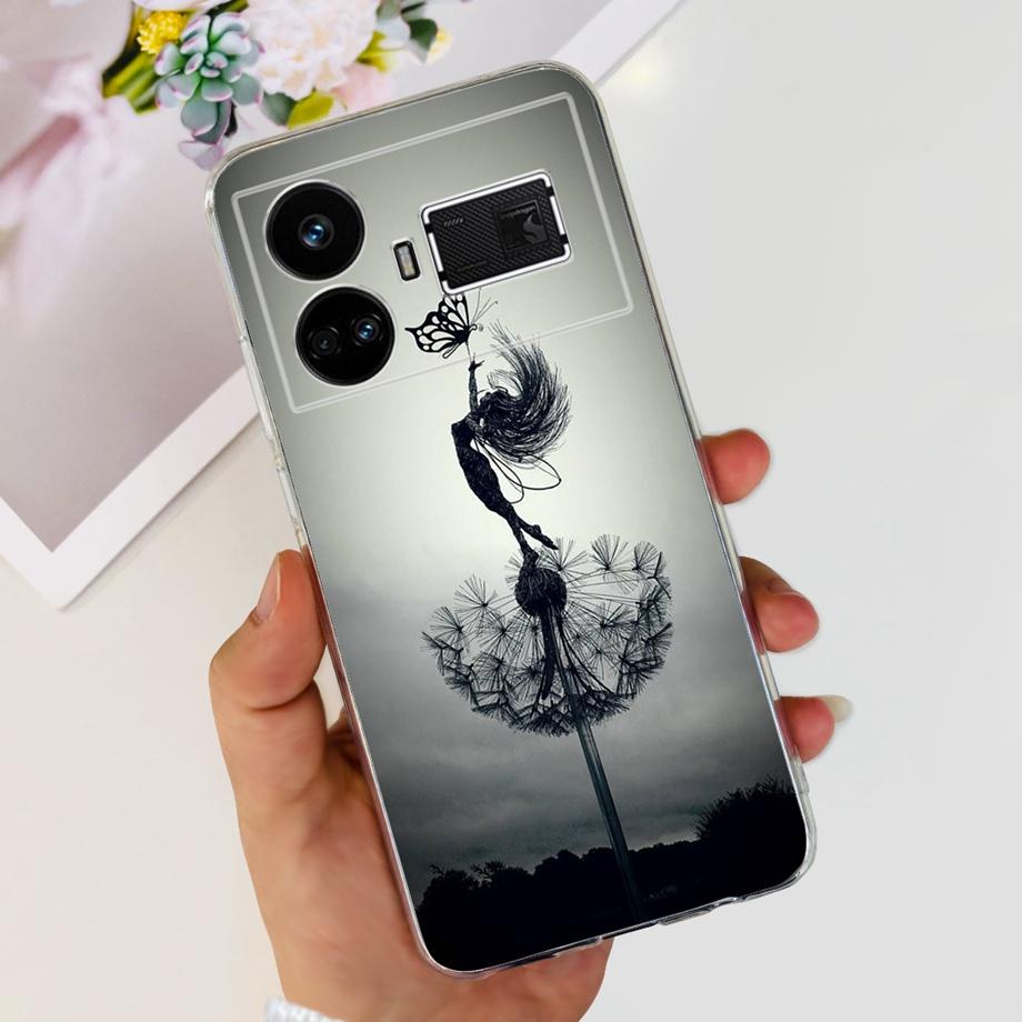 For Realme GT5 240w / GT3 / GT Neo 3 / GT Neo 5 Case Cute Cartoon Luxury Soft Silicon Transparent  Phone Case Back Cover Capas