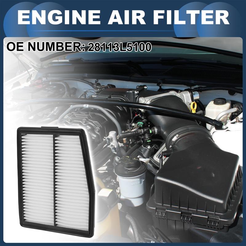 X Autohaux Engine Air Filter Engine Filter Air Cleaner No.28113L5100 for Hyundai Santa Fe - Long Life