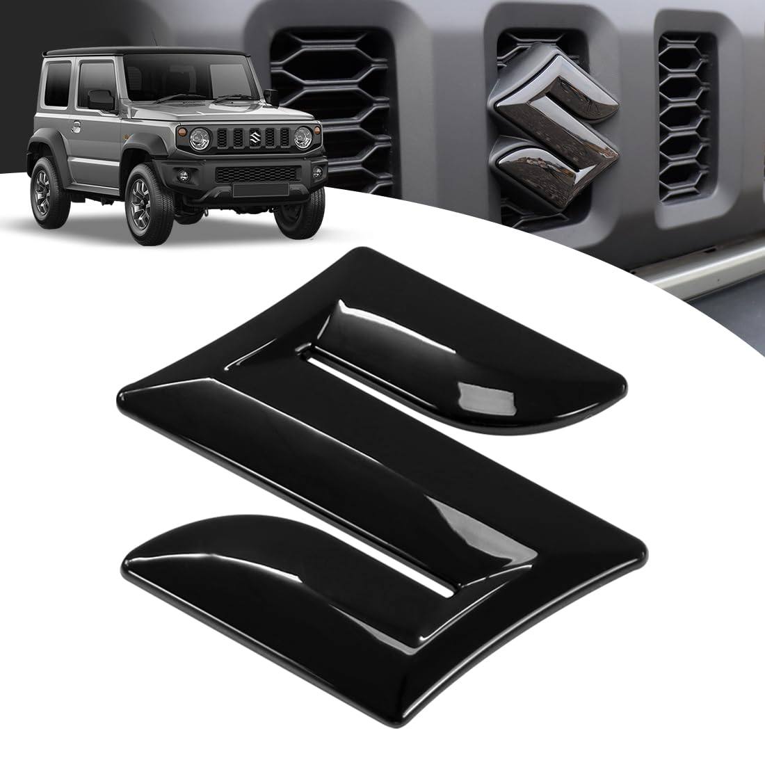 

Maplewoodcar Новый дизайн эмблемы S для Suzuki Jimny Не нужно снимать оригинальную внешнюю защитную царапину и пятно Подходит для высокого оригинального автомобиля Легко