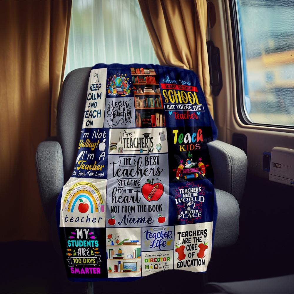 Teacher Appreciation Customize Your Name Rv Blanket Soft Comfortable Lightweight For All Seasonst50