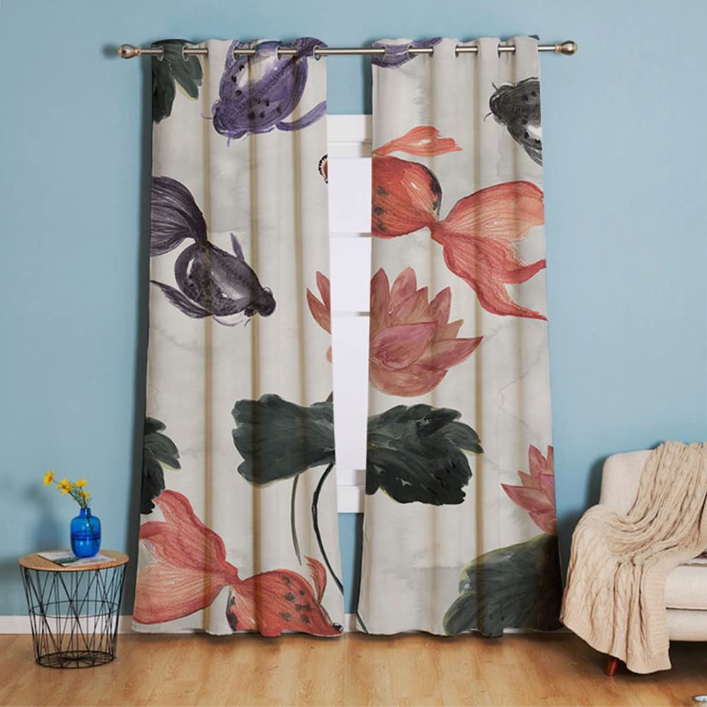 Tende Floreali Minimaliste Moderne per Piante, 2 Pannelli, Foglia Verde Foresta Pluviale Tropicale, Decorazione Soggiorno, Camera da Letto, Balcone, 3D