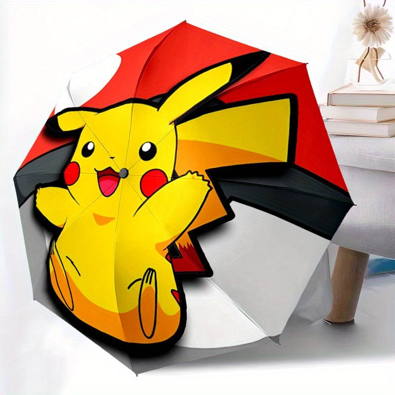 1 Stück Pokémon Winddichter Automatischer Winddichter Regenschirm, Leicht für Damen/Herren, Perfektes Weihnachtsgeschenk 0811240