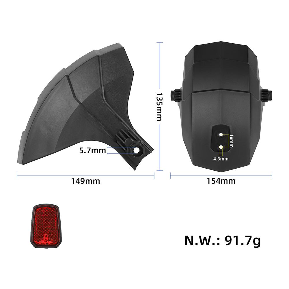 Mudguard Kit For Kukirin Scooter Protection Electric Scooter Rear Mudguard Anti-Aging Features Anti-Wear Design