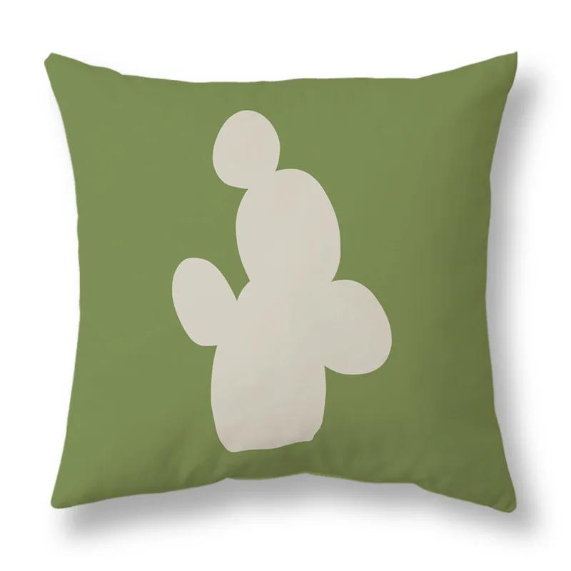 45x45cm Nordic Green Leaf abstract geometric embrace pillowcase Comfortable sofa Office Seat cushion cover Home decor Pillowcase