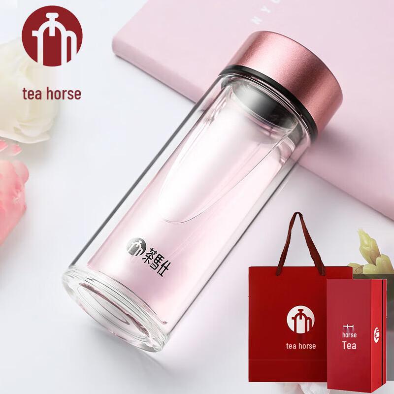 FUGUANG Women s Double-Layer Glass Tea Cup