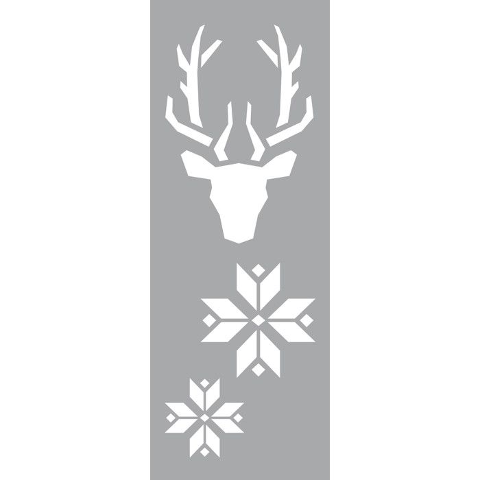 Pochoir 15 x 40 cm Tête de cerf