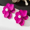Temperament European and American Style Flower Earrings Female Internet Celebrity Street Shooting Personality Simple