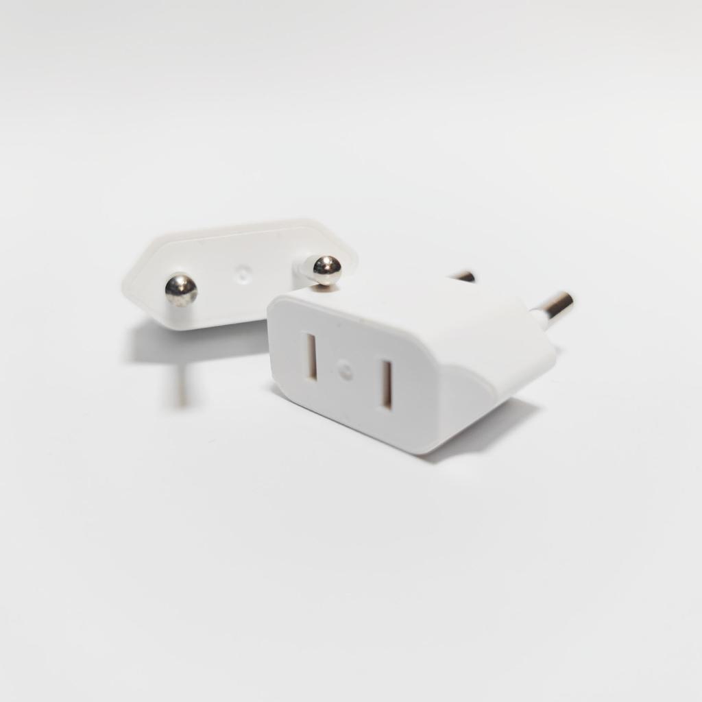 European To US Plug Adapter: 4.0 Pin To 2 Flat Pins Conversion