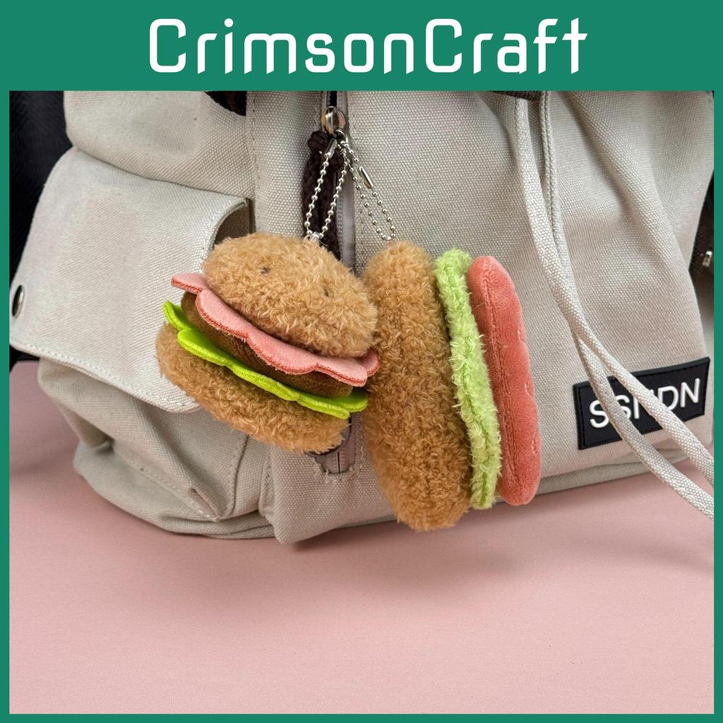 Cute Cherry Cake Burger Three Names Hot Dog Plush Toy Pendant For Backpack Accessory