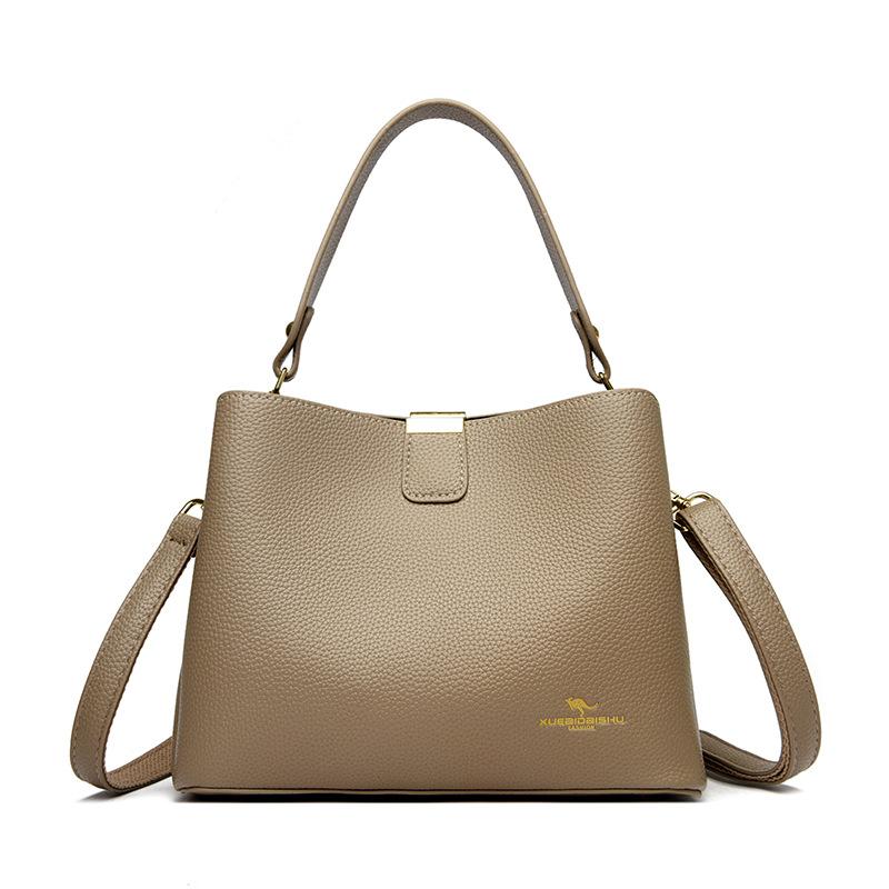 

Модная женская сумка, Повседневная сумка через плечо, Сумка на одно плечо, Большая вместимость, Простая и универсальная сумочка серый