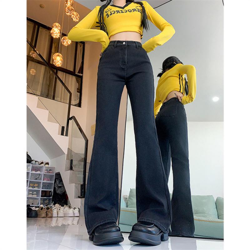 

Зимние джинсы микроклеш больших размеров на флисовой подкладке - Эластичная облегающая посадка для фигуры типа «груша» S